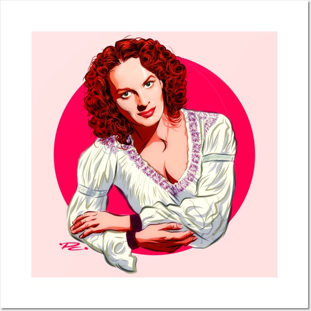 Maureen O'Hara - An illustration by Paul Cemmick Wall Art by PLAYDIGITAL2020